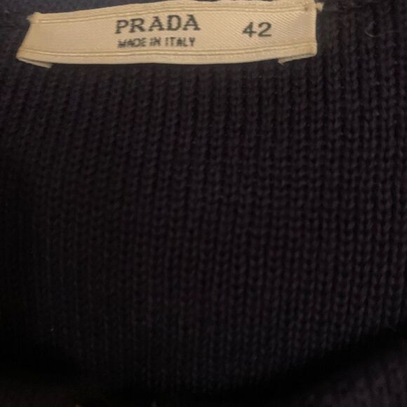 Prada vintage Y2K  dress 42 made in Italy gold zip front - Picture 11 of 11